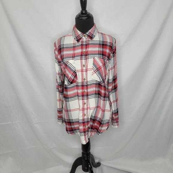 Forever 21 Button Up Collared Long sleeve Plaid - Picture 2 of 9